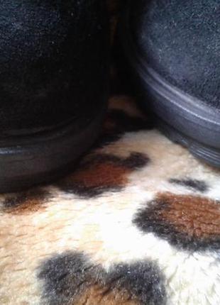 Замшеві черевики-напівчеревики на товстому каблуці 39,5-40р(26см)7 фото