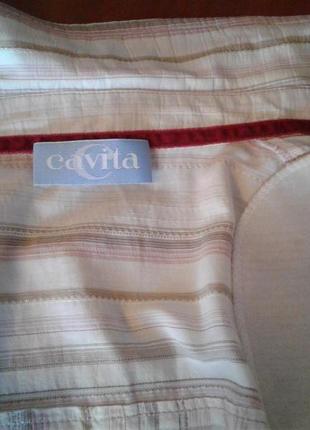 Cavita(німеччина) блуза-сорочка в смужку з люрексной ниткою 52...4 фото
