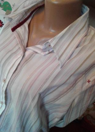 Cavita(німеччина) блуза-сорочка в смужку з люрексной ниткою 52...5 фото