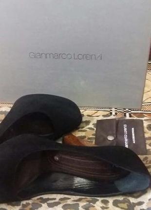 Італія gianmarco lorenzi брендові замшеві туфлі 37,5(23см)2 фото