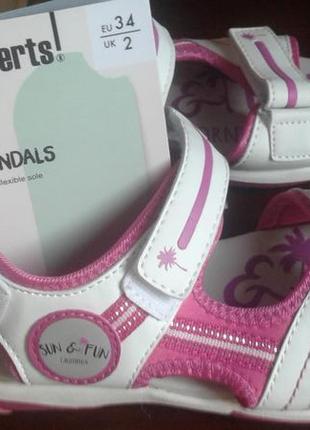 Pepperts нові регульовані босоніжки-сандалі дівчинці 34р +сумк...4 фото