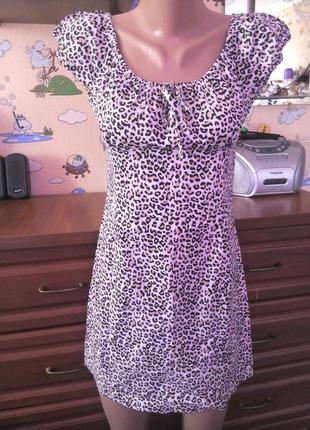 Oodji нове плаття-туніка в леопардовий принт 44-46р2 фото