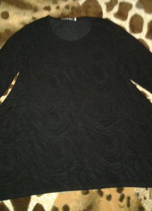 Кофта-блуза-реглан трапеція подовжена расклешена разрезики 48р3 фото