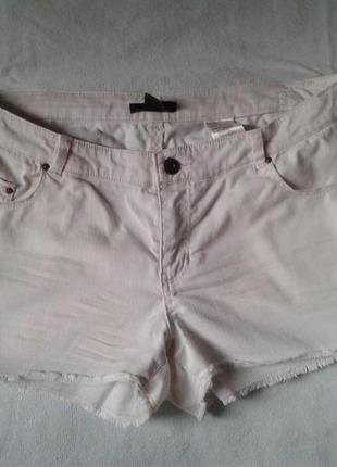 H&m білі короткі джинсові шорти з мереживом 48-50p5 фото