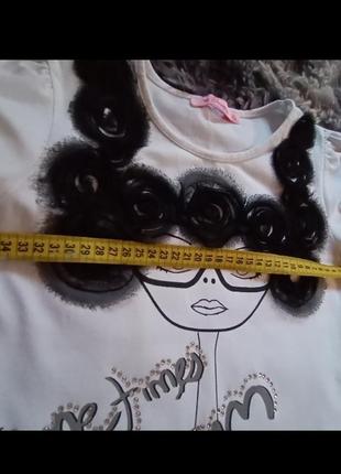 Ошатний кгмплект дівчинці футболка-туніка блискучі лосини 10-12л7 фото