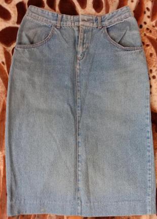Avis вінтажна джинсова мідіспідниця хл2 фото