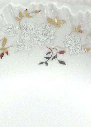 Блюдо cmielow rococo white flower 9705-32 32 см2 фото