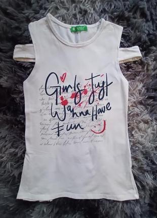 Ошатна футболка туніка дівчинці з красивою спинкою 9-11л2 фото