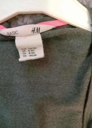 H&m сіра кофта накидка асиметрична подовжена спереду 8-10років6 фото