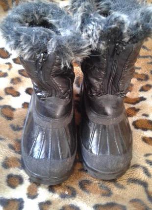 Гумові цілісні утеплені чоботи на зимову сльоту 31р(20,5 см)2 фото