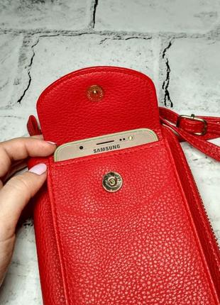 Кошелек женский baellerry красный сумка клатч для телефона денег банковских карт4 фото