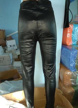 Теплі жіночі лосини легінси штани під шкіру шкіряні лосини3 фото