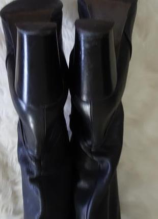 Шикарные кожаные(100% натуральная кожа)итальянские сапоги-ботфорты 40-41 размер5 фото