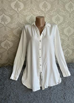 Рубашка женская белая. рубашка удлиненная. рубашка белая1 фото