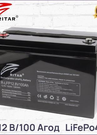 Літієва акумуляторна батарея 12в 100 aгод lifepo4 ritar r-lfp1...