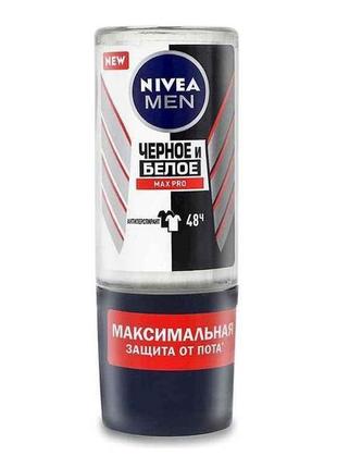 Антиперспірант max pro чорне та біле men 50мл. тм nivea