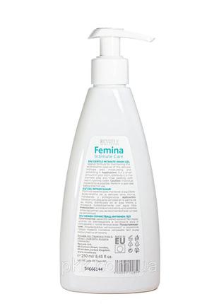 Нежный гель для интимной гигиены femina intimate care wash gel 250 мл revuele  (2000002540809)4 фото