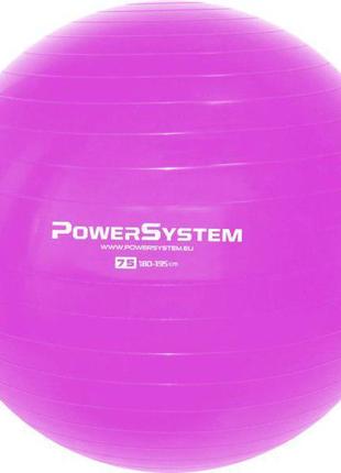М'яч для фітнесу 75 см power system рожевий (2000002000907)1 фото