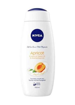 Гель для душу 500мл абрікос та олія абрікосових кісточок тм nivea