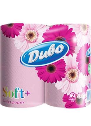 Туалетний папір арома 2- шаровий (4 шт в уп.) на гільзі рожеви...