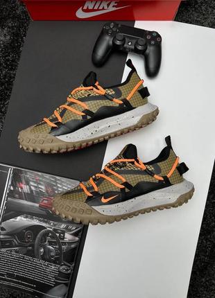 Мужские кроссовки nike acg mountain fly low khaki orange5 фото