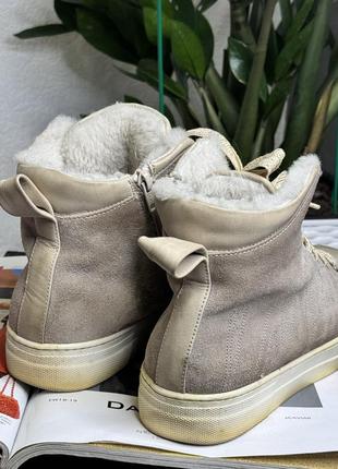 Кеды, кроссовки из натуральной замши и меха lanvin paris 🎀7 фото