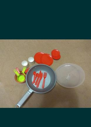 Набір дитячої посудки в сковороді ecoiffier1 фото