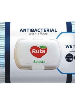 Вологі серветки 120шт з антибактеріальним ефектом тм ruta
