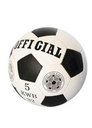 Мяч футбольний official розмір 5 пу вага 280-310г чорний 2500-...