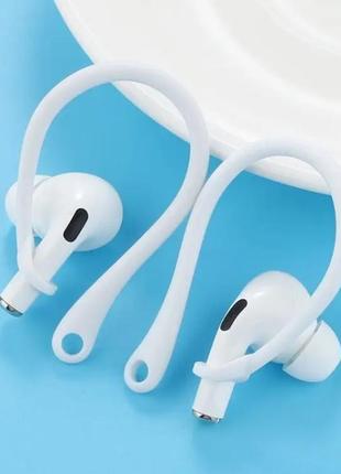 Силіконовий тримач для безпровідних навушників ear hooks white2 фото