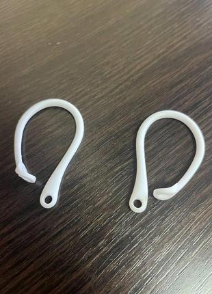 Силіконовий тримач для безпровідних навушників ear hooks white4 фото