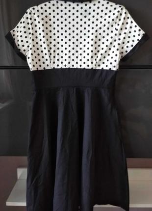Plus-size!  плаття з кокеткою в горошок у стилі одрі moda3 фото