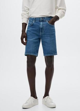 Нові чоловічі джинсові шорти mango. розмір 44/50