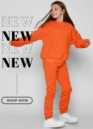 Оранжевый костюм утеплен флисом