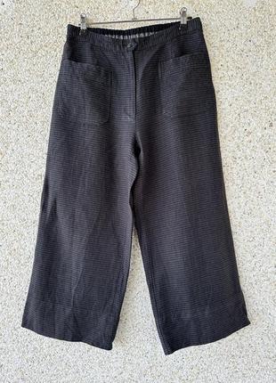 Льняные укороченные брюки, кюлоты