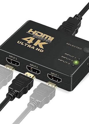 Пасивний hdmi свіч з пультом дистанційного керування ir, 1080р...