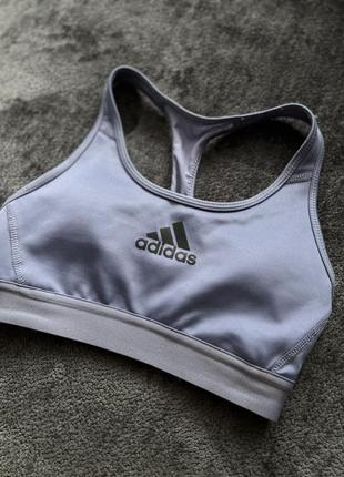 Темно синий фиолетовый спортивный топ adidas5 фото