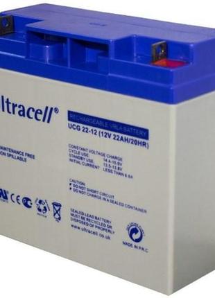 Акумуляторна батарея ultracell ucg22-12 gel 12 v 22 ah (182x 7...