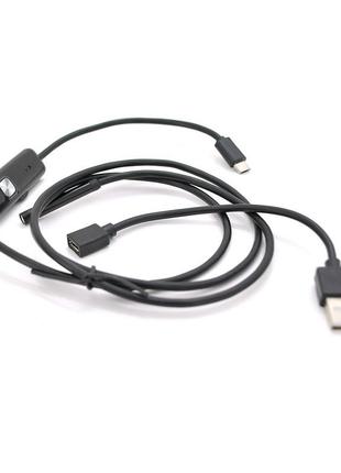 2 in 1 microusb/pc hd эндоскоп yt-en-2sw м'який дріт, 1м