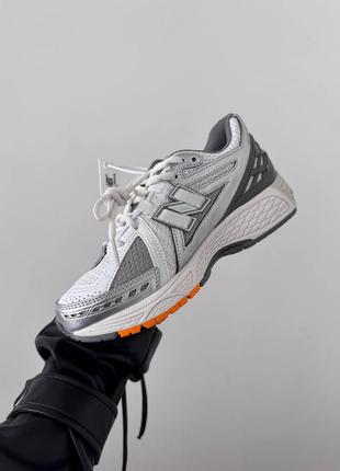 Женские кроссовки new balance 1906 «&nbsp;silver / white / orange&nbsp;»premium6 фото