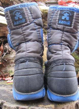 Тёплые сапожки на зиму kamik термосапожки сапоги сноубутсы - 15,5 см.6 фото