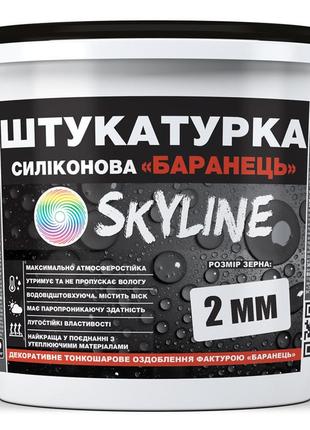 Штукатурка "барашок" силіконова, зерно 2 мм 25 кг skyline білий (2000002790853)