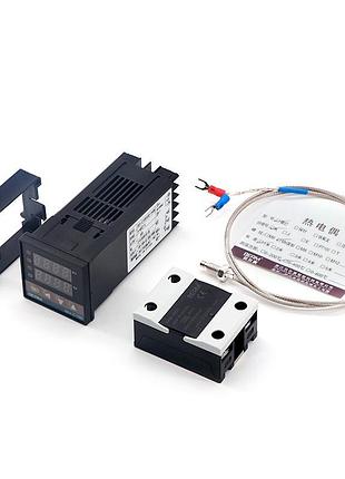 Контролер температури + твердотільне реле rex-c100fk07-v*an+br...