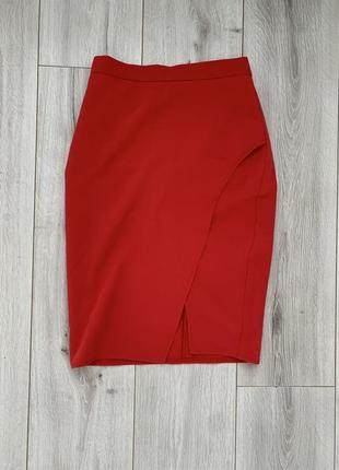 Красная юбка мини xs