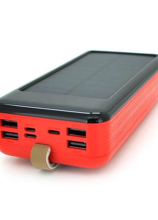 Power bank kkd-6w 60000 mah solar, flashlight, input: 5v/2.1a(...