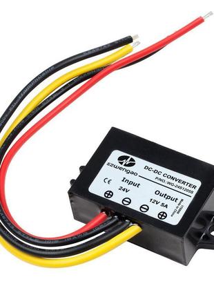 Перетворювач автоінвертор dc/dc 24v-12v 5a, ip67, 60w. x