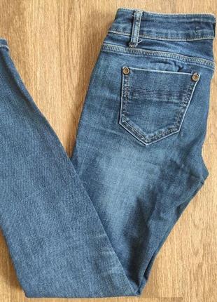 Синие джинсы скинни низкая посадка6 фото