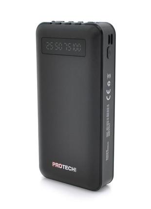 Powerbank protech-b05 20000mah, usb+type-c+micro, white/black,...