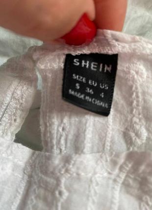 Нежная модная винтажв молочная блузка весенняя сетевая shein2 фото