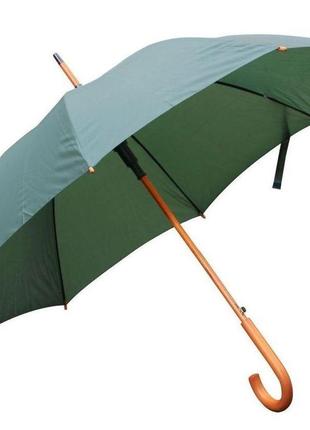Женский зонт-трость полуавтомат bergamo toprain темно зеленый1 фото